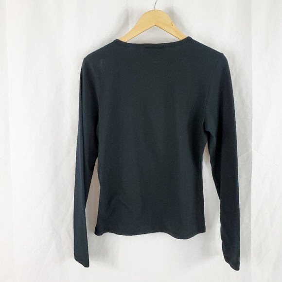 Falls Creek Black Long Sleeve Tee Shirt Medium - Picture 4 of 5